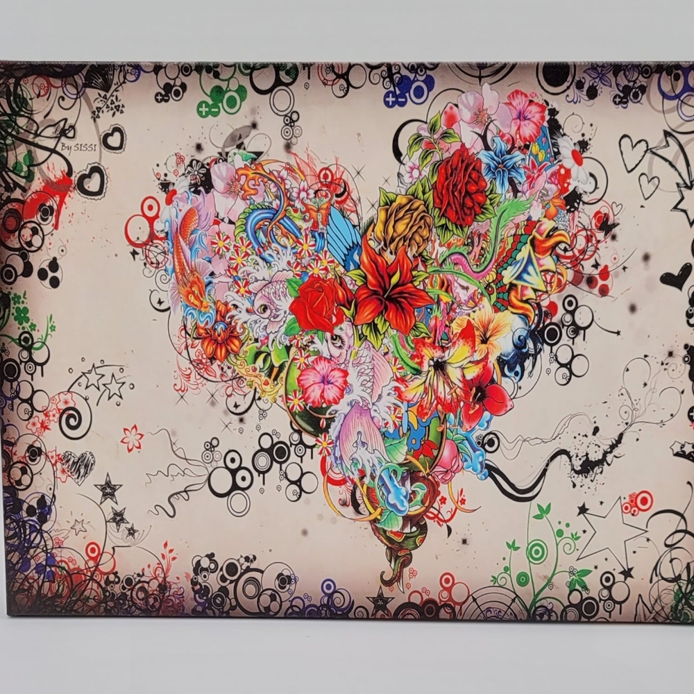 Artistic heart painting by Sissi